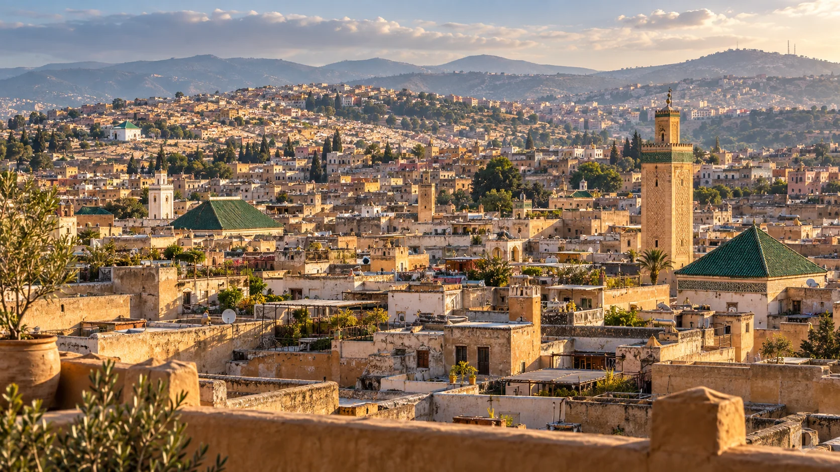 Toits et architecture d’une médina marocaine — visuel d’inspiration